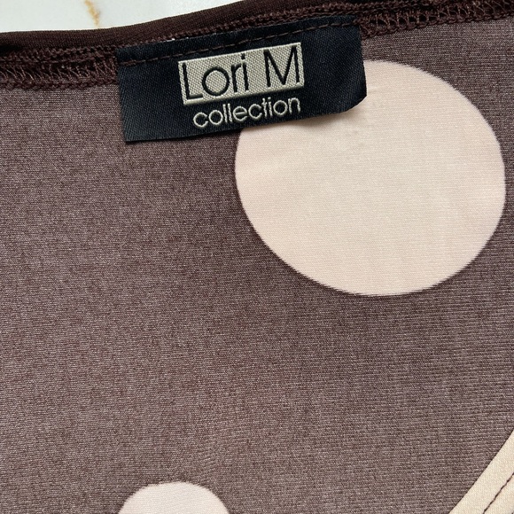 Lori M Brown Polka Dot Top size XL - Picture 3 of 3